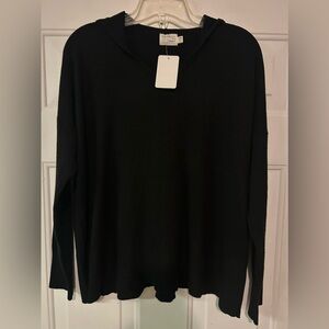 DREAMERS BY DEBUT Hoodie Sweater Women’s S/M Black Long Sleeve Pullover‎